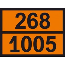 Табличка небезпечних вантажів Аміак 268-1005