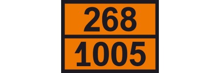 Табличка небезпечних вантажів Аміак 268-1005