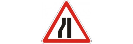 Знак "Звуження дороги" (з лівого боку) 700мм 1.5.3