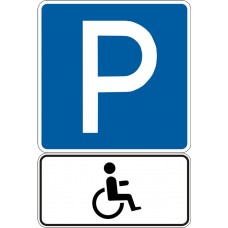 Знак "Місце стоянки + для інвалідів" 5.38+7.17
